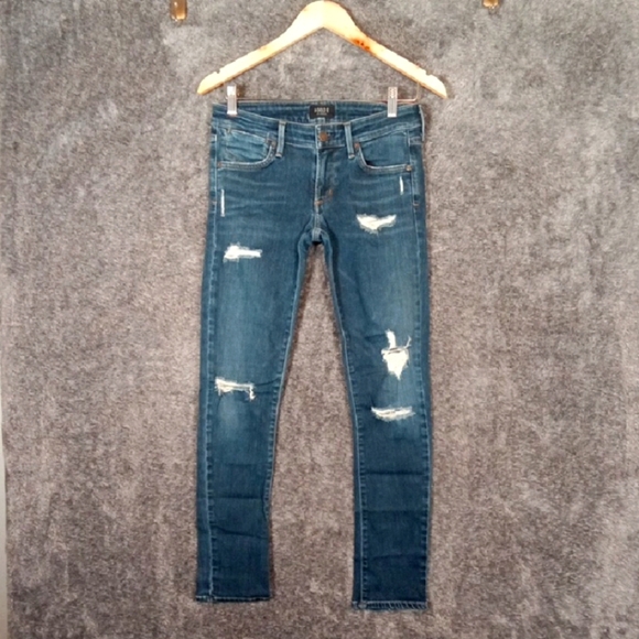 Agolde Denim - Agolde Chloe Low Rise Skinny Distressed Womens Jeans Size 27